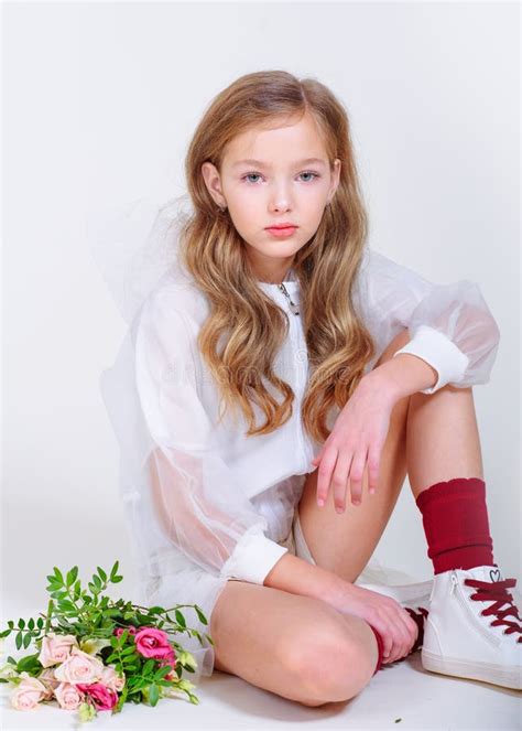 Portrait Of Little Model Girl Stock Photo Image Of Daughter Stylist