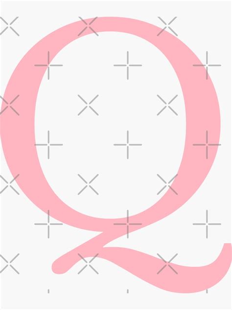Letter Q Light Pink Color Sticker For Sale By Funstudio Redbubble
