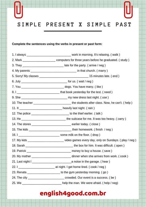 simple  worksheets englishgood simple  worksheets