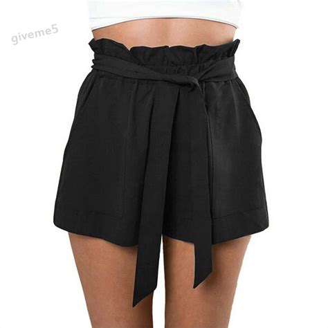 Fashion Women Casual Shorts Design Patchwork Plus Size Shorts High