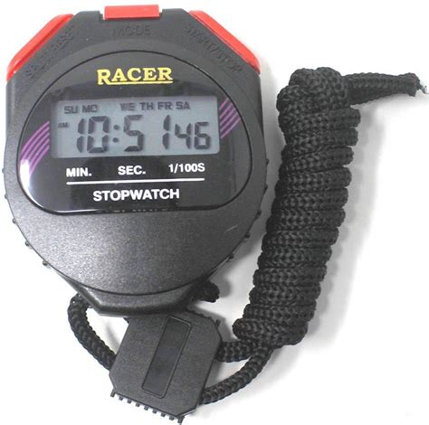 Racer Digital Stopwatch 3 Button Triple Mode Function Waterproof