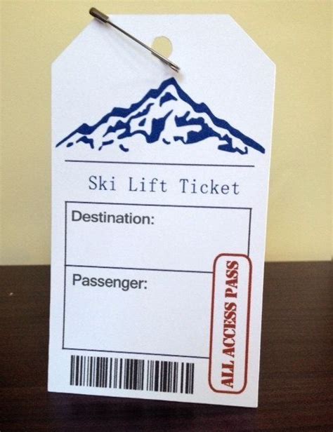 Sample Ski Lift Ticket Skiing Ski Lift Tickets Apres Ski Party