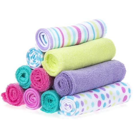 Spasilk Washcloth Wipes Set For Newborn Boys And Girls Soft Terry