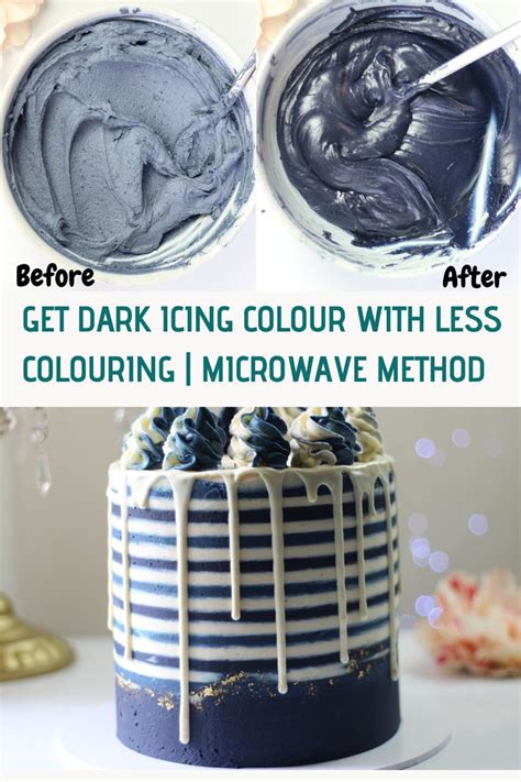 Get Dark Coloured Buttercream With Less Colouring Microwave Method