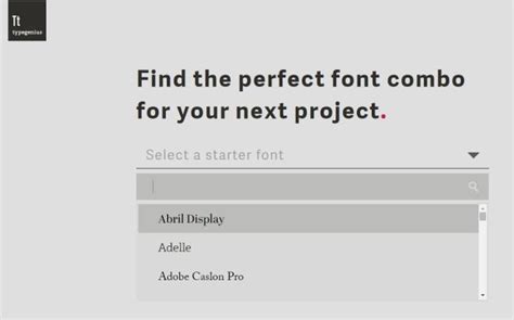 Font Combinations By Type Genius
