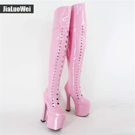 Jialuowei Design 8 Inch Extreme High Heel Sexy Fetish Over The Knee