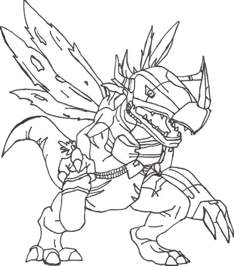 Click on the coloring page to open in a new. Greymon coloring pages