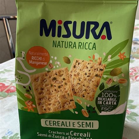 Misura Crackers Ai Cereali Semi Di Zucca E Fiocchi Di Avena Natura
