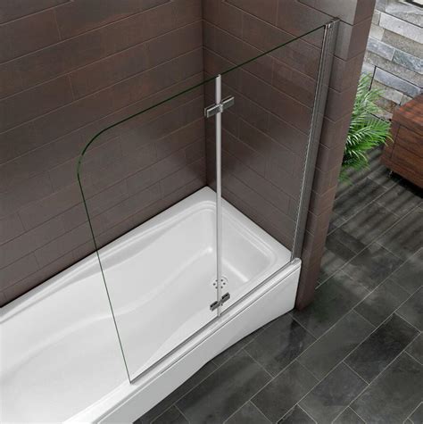 Bath Shower Screen 2 Fold 180pivot Door Panel Easy Clean Glass 900