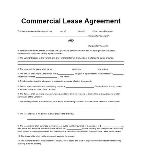 A commercial lease / tenancy agreement is a contract to rent a premises for business or other commercial purposes. Commercial Lease Agreement | IPASPHOTO
