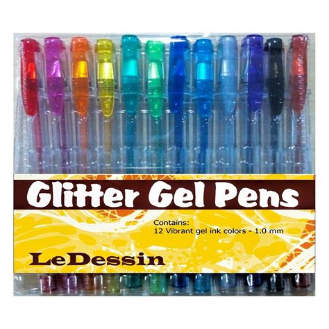 12 Glitter Gel Pens Gel Ink Pens Best Colored Gel Pens