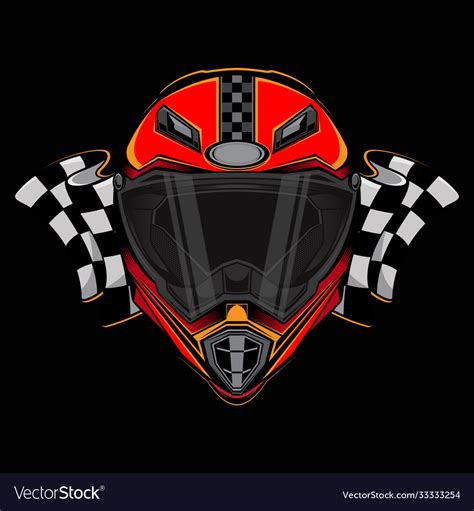 Racing Helmet Icon Logo Royalty Free Vector Image