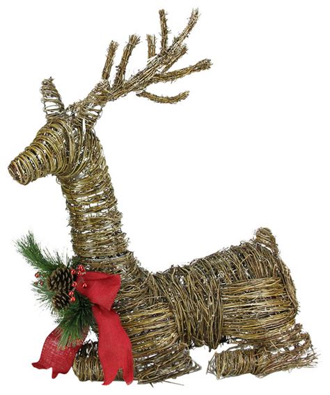 Plus, decorated outdoor christmas trees, pathway lights and more. Rattan Reindeer With Bow and Pine Cones, Christmas Yard ...