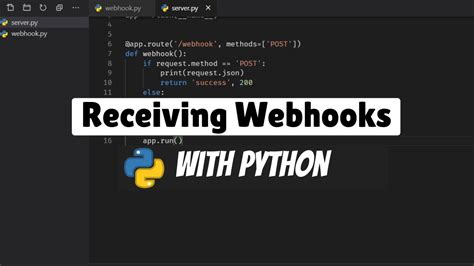 How To Receive Webhooks With Python Youtube