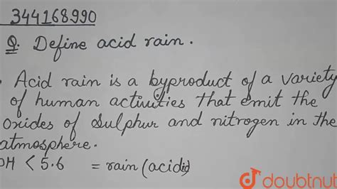 Define Acid Rain