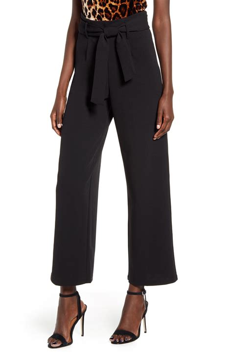 Leith High Waist Belted Pants Nordstrom