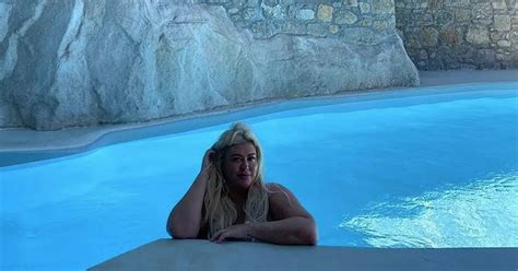 Gemma Collins Shows Her Sexy Side As She Goes Topless In The Pool On