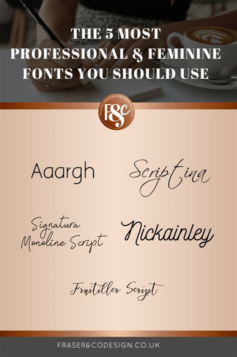 The 5 Most Professional And Feminine Fonts You Should Use Fraser And Co