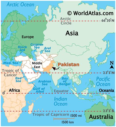 Where Is Pakistan Located On The World Map Florida Beach Map