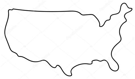 American Map Outline — Stock Vector © Keeweegirl 193108860