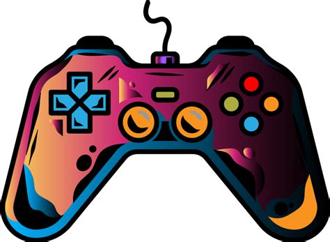 Game Stickers Gaming Neon Kleurrijke Controller Tenstickers