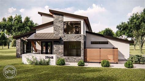 The only thing your house may walkout basements are a nice addition. 1.5 Story Modern Mountain House Plan | Regency ...