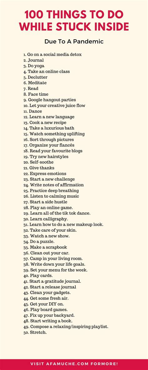 100 Things To Do When Youre Stuck At Home 100 Things To Do Things