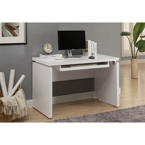 White 48 Inch Long Computer Desk Free Shipping Today Overstock