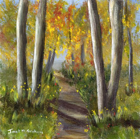 Janet M Grahams Painting Blog Woodland Trail In Acrylics
