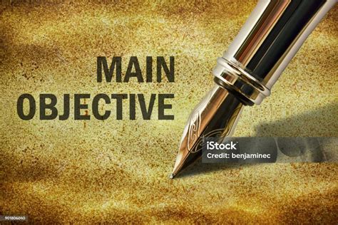 Text Main Objective Stock Photo Download Image Now Aiming Nib