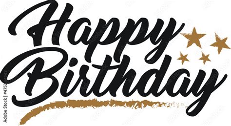 Happy Birthday Happy Birthday Logo Template Design Stock Vektorgrafik