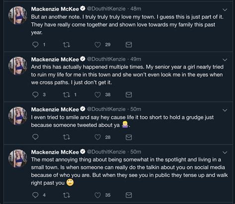 Some Dramastic Tweets From Mackenzie Mckee Read From The Bottom To The Top R