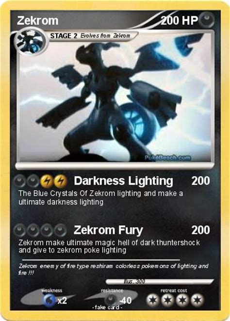 Check spelling or type a new query. Pokémon Zekrom 5378 5378 - Darkness Lighting - My Pokemon Card