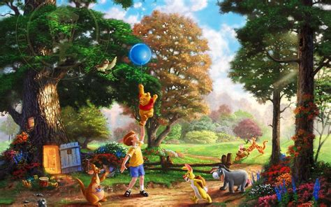 Winnie The Pooh Thomas Kinkade Wallpaper Wallpaper Series Disney