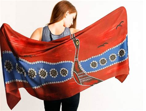 Aboriginal Scarves Brolga Bird Bundyi Aboriginal Culture Knowledge Tours And Online Shop