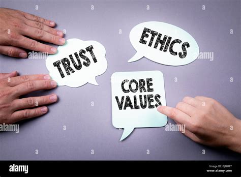 Core Values Trust And Ethics Concept Stock Photo Alamy