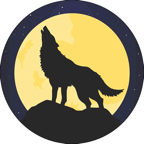 4x4 Circle Howling Wolf Sticker Vinyl Animal Bumper Decal Wolves Stickers