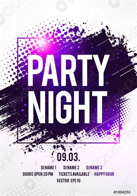 Friday Party Flyer Poster Background Design Dj Music Night Event My