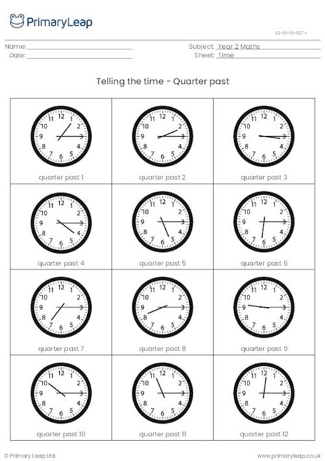 clock worksheet quarter past and quarter to telling time quarter past 11385 hot sex picture