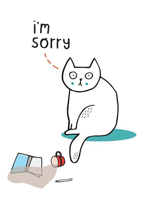 Sorry Greeting Card Cat Card Im Sorry Card Etsy Im Sorry Card Cat