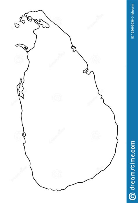 Ilustração Do Vetor Do Esboço Do Mapa De Sri Lanka Ilustração Do Vetor