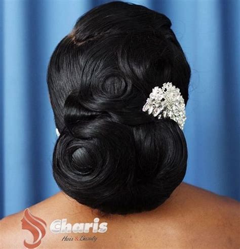 Wedding updos are so popular because they're the perfect combination of form and function. 50 Superb Black Wedding Hairstyles | Black wedding ...