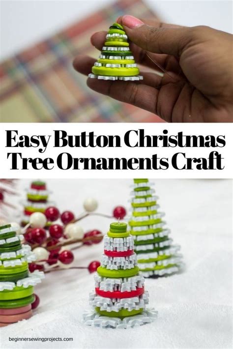 Christmas Tree Button Ornament Craft So Cute And Easy My Kids Will