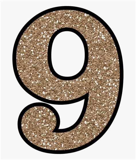 Printable Glitter Number 9 Free Transparent Clipart Clipartkey
