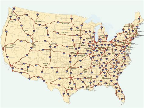 Map Of United States Interstates Campus Map
