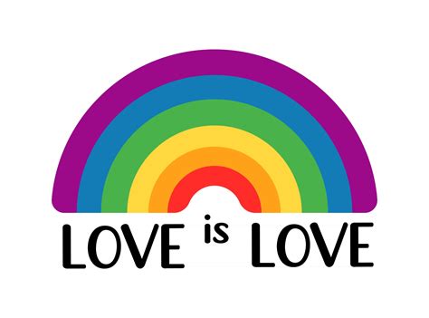 love is love quote lgbt rainbow with color flag of gay lesbian bisexual and transgender