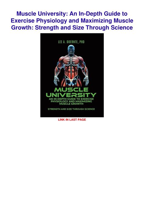 PPT Pdf Read Online Muscle University An In Depth Guide To