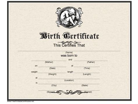 birth certificate templates word   template downloads