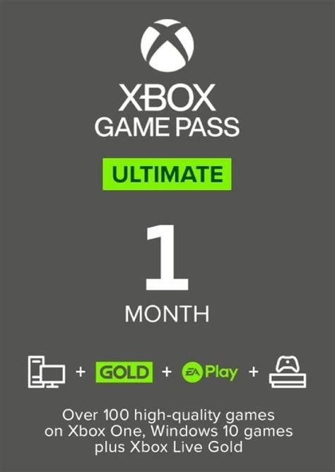 1 Month Xbox Game Pass Ultimate Non Stackable Xbox One Pc Eu