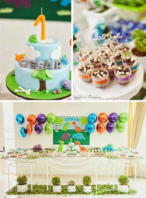 Karas Party Ideas Dinosaur Themed 1st Birthday Party With So Many Cute